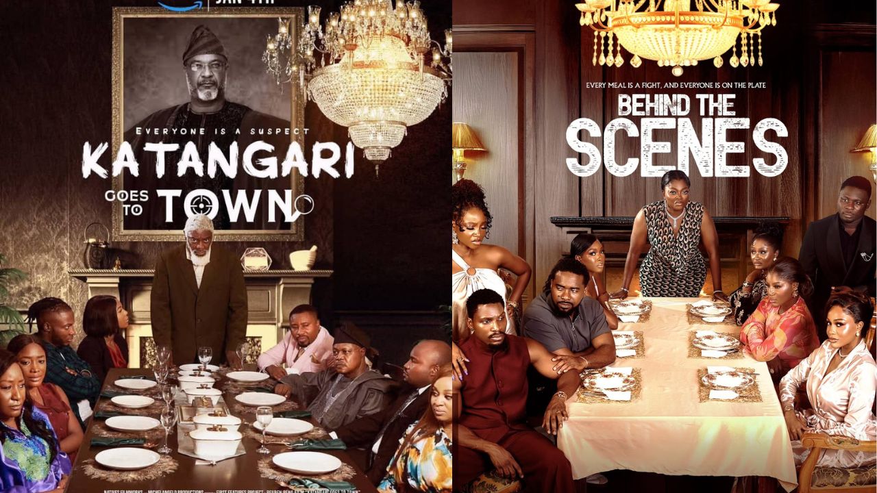 Funke Akindele’s Behind the Scenes Poster Compared to Katangari Goes to Town — Coincidence or Copy?